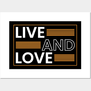 Live and love typography Posters and Art